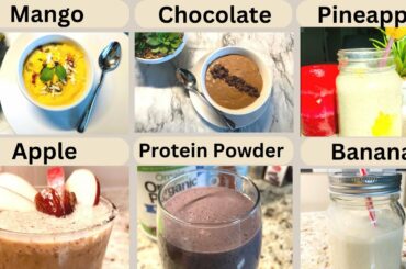 6 Simple Vegan Smoothie recipes for beginners || Healthy Weight Loss Breakfast ||