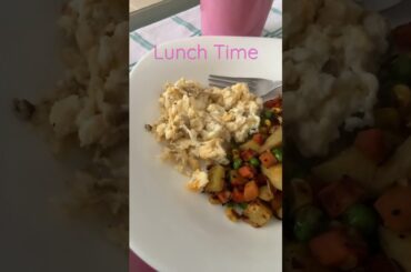 Sweet potato hash, mixed veggies and scrambled eggs #saomiguel #weightloss #healthylunch