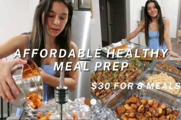 AFFORDABLE HEALTHY MEAL PREP ($30 for 8 meals!!) | price breakdown included
