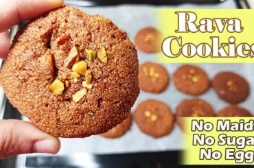 Rava Cookies Recipe | No sugar, No Maida, No Egg | Teatime Healthy Snacks Recipe | #hindi