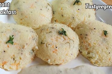 Instant breakfast recipes indian | healthy breakfast ideas | Soft and spongy Rava idli recipe