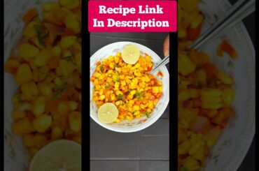 Iftar Special Corn Chaat Recipe Link In Description | Healthy Snack | #cornchaat #chaat #shortvideo
