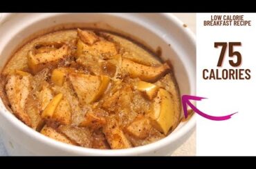 MOST delicious and healthy low calorie breakfast recipe-Baked Oats with apples-low calorie mug cake