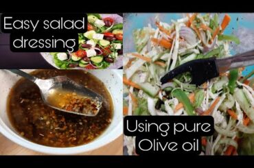 Healthy Salad dressing using Extra Virgin Olive oil |Quick & Easy Diet Salad by Farah Food Diaries