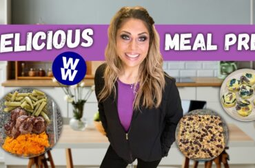DELICIOUS HEALTHY WW MEAL PREP - EGG BITES -ZUCCHINI BARS & BBQ MEATBALL MEAL PREP - WEIGHT WATCHERS