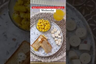 7 Quick & Healthy Breakfast Ideas for the Week | Monday to Sunday breakfast ideas #shorts #viral #yt