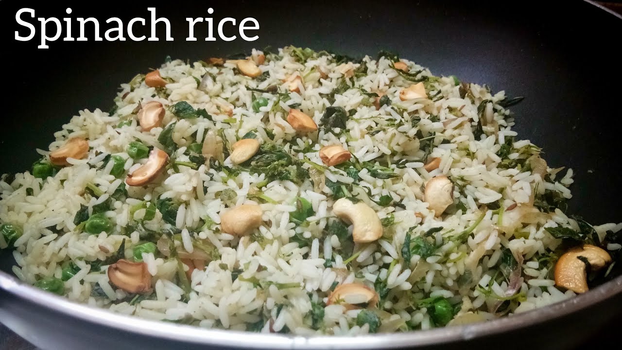 Palak Rice recipe / Healthy Lunch recipe / Keerai Sadham / Spinach Rice Palak Rice recipe / Healthy Lunch recipe / Keerai Sadham / Spinach Rice