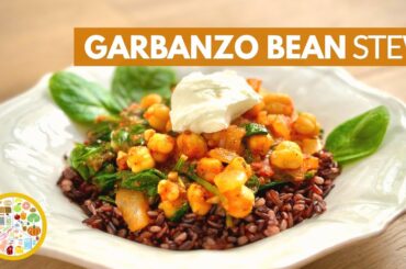 EASY GARBANZO BEANS RECIPE | + healthy benefits of spinach & tomatoes