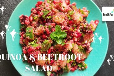 How to make healthy salad/quinoa and beetroot salad recipe/quick and easy quinoa salad tasty recipe/