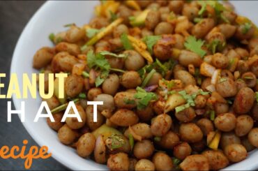 healthy peanut chaat recipe | healthy snacks recipe | peanut recipes | high protein snacks recipes