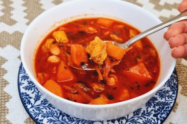 National Ukrainian borsch according to my father's recipe! Red borscht with beans! #asmr