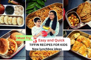 Ep 14| 5 most #easy #healthy #quick recipes for kid's lunchbox | #thepla #burgerizza #tiffinrecipes