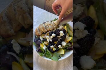 Easy Berry Balsamic Chicken Salad | healthy recipes