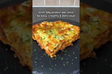 High Protein Lasagna! Low Calorie & great for Meal Prep #lasagna #recipe #fitness #foodie #shorts