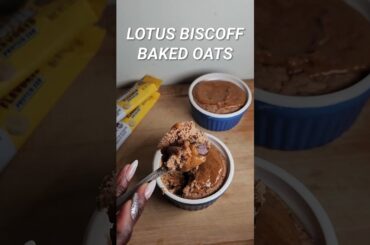Easy Baked Oats | Viral TikTok Healthy Lotus Biscoff Recipe #shorts