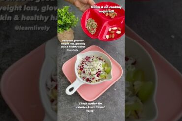 No Cooking Weight Loss Breakfast |  Instant Weight loss Recipes | Lunch Snacks Idea #shorts #healthy