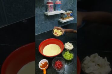 summer special fruit salad with custard,healthy recipe,kids favourite