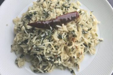Healthy spinach rice | quick lunch dinner recipes | Indian flavored rice