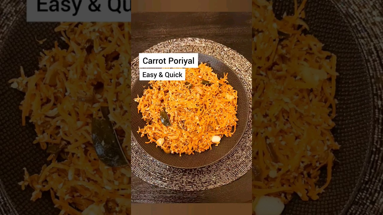 Carrot Poriyal | Easy & Quick | Weight loss recipe | Carrot stir fry #shorts Carrot Poriyal | Easy & Quick | Weight loss recipe | Carrot stir fry #shorts