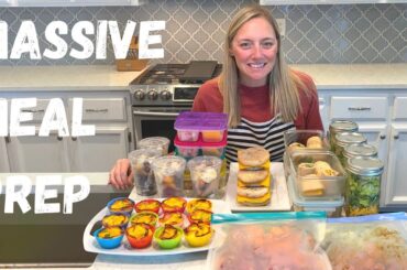 HUGE healthy meal prep for the week! So you can eat healthy all week!  #mealprep