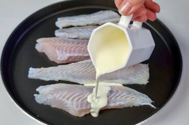 Easy rice with cod fish. Healthy dinner recipe with creamy garlic cheese sauce.