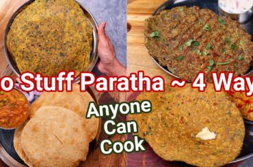 No Stuff Paratha Recipe - Healthy Weight Loss Recipes | Easy & Instant Paratha - Ideal Travel Meal