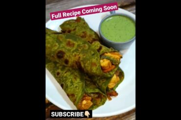 Palak Paneer Kathi Rolls Recipe | Easy Healthy Snacks #shorts #subscribe #recipe #healthy #breakfast