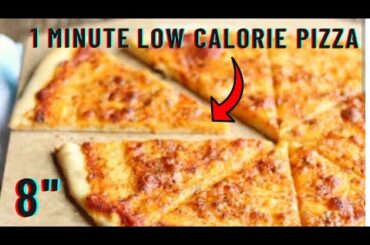 1 minute pizza recipe in Microwave-Low calorie pizza in 1 minute-microwave pizza recipe