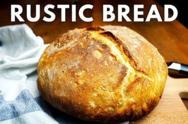 Crusty Artisan Bread in Dutch Oven - No Knead and Easy Recipe