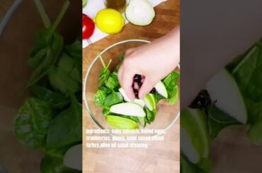 Healthy food never boring|Spinach Guava Salad.#quickrecipe #homemade #shorts