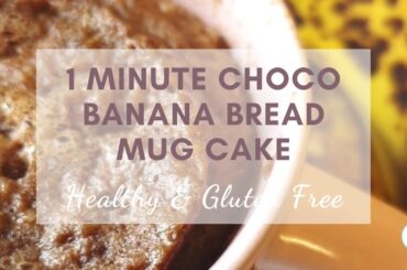 1 MINUTE BANANA BREAD MUG CAKE! HEALTHY & GLUTEN FREE