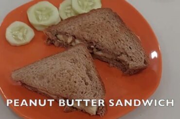 Healthy Peanut Sandwich| 1 Minute Breakfast Recipe| For weight loss| Nutrivida