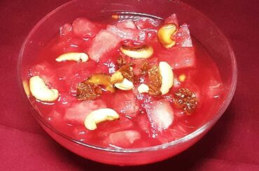Sweet Watermelon Lemon Ginger Bowl/Dinner Recipes/Lemon Recipe/Watermelon Recipe/Dessert Recipe 1468