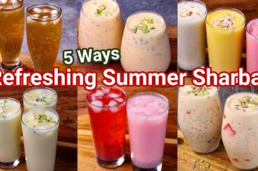 5 Refreshing Sharbat Recipes for Summer | Healthy & Traditional Cool Summer Drinks