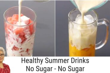2 Healthy Summer Drinks For Weight Loss - No Sugar - No Milk