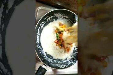 White sauce pasta recipe | Yammy pasta | Peu's Healthy Recipes #shorts #youtubeshorts #viral #trend