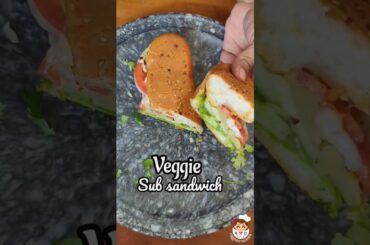 Veggie Sub | Lunchbox recipe#sub #reels #youtubeshorts #shorts #sandwich #recipes #ketodiet #cheesy