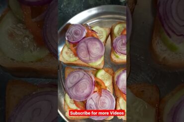 My Simple & Healthy Veg Grilled Sandwich Recipe || #grilledsandwich #youtubeshorts #recipe