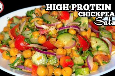 HIGH PROTEIN CHICKPEAS SALAD (PLANT-BASED) HEALTHY SALAD FOR WEIGHT LOSS