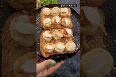 healthy banana toast #youtubeshorts #trendingshorts #explorepage #healthyrecipes #toast #bananabread