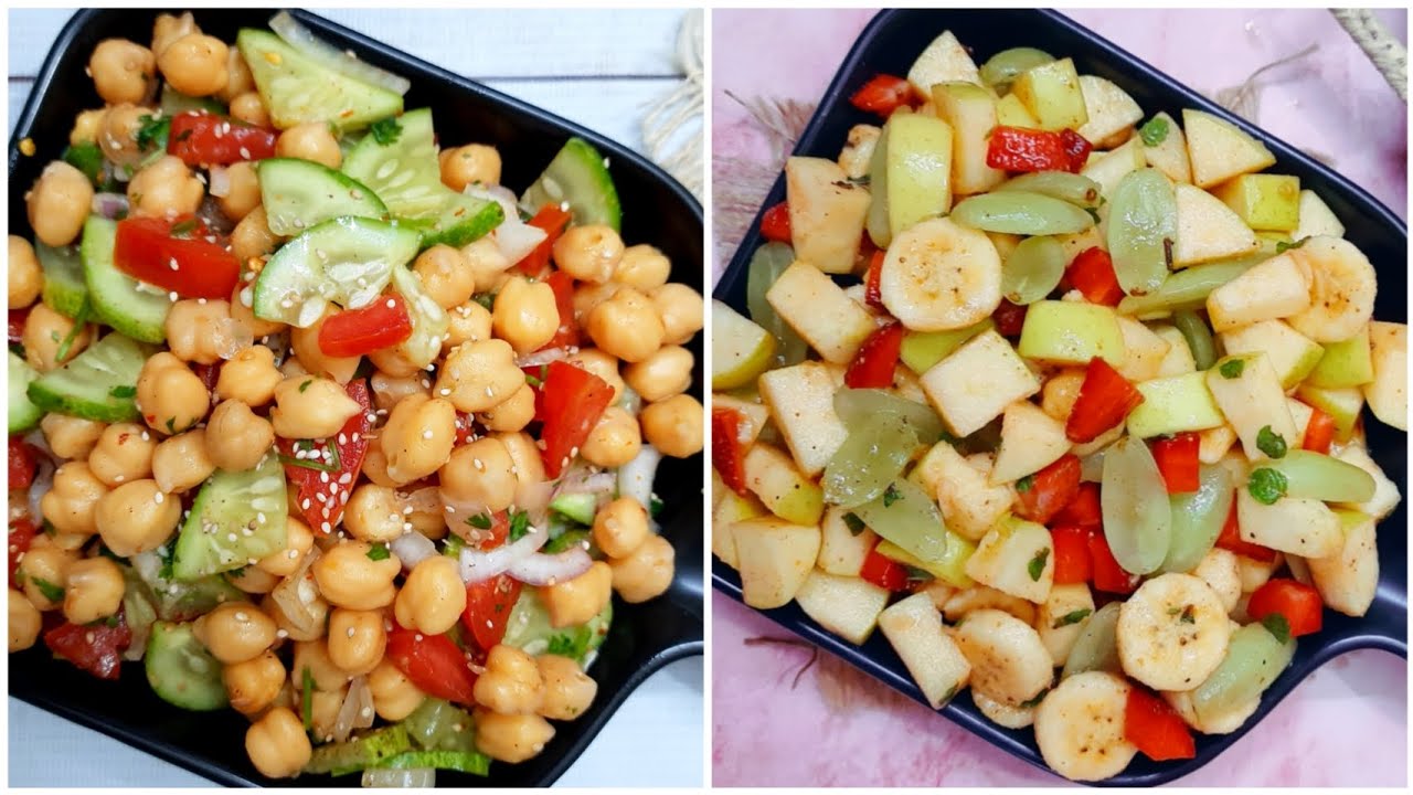 2 Types Of Salad | Fruit Chaat | Chana Chaat | Healthy Recipes | Protein Salad | Ramadan Recipes 2 Types Of Salad | Fruit Chaat | Chana Chaat | Healthy Recipes | Protein Salad | Ramadan Recipes