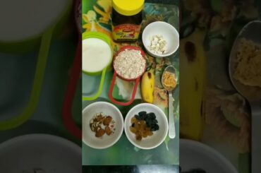 Oat meal with milk  /weight loss recipe/healthy breakfast#short#