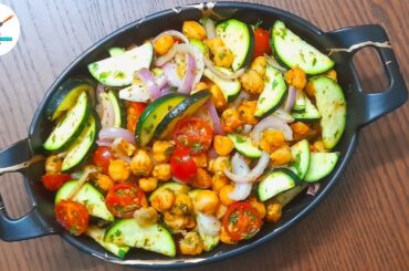 Zucchini Chickpea Salad | Protein Salad | Healthy Salad Recipe
