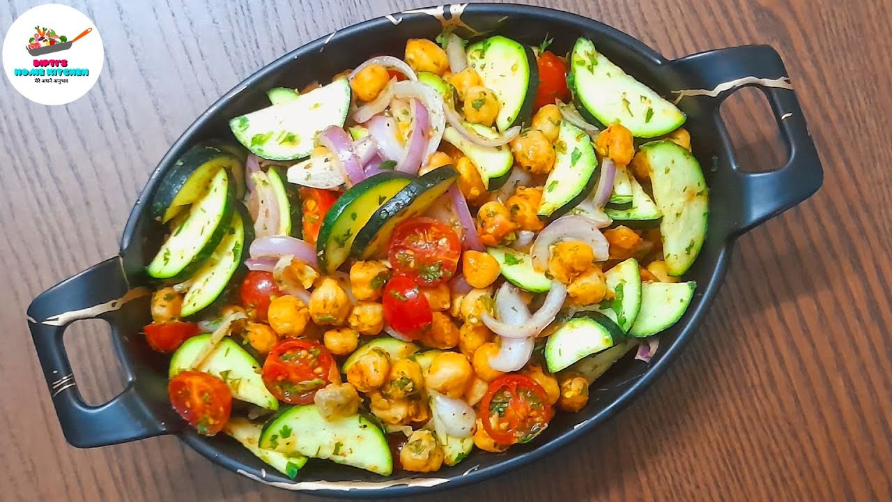 Zucchini Chickpea Salad | Protein Salad | Healthy Salad Recipe Zucchini Chickpea Salad | Protein Salad | Healthy Salad Recipe
