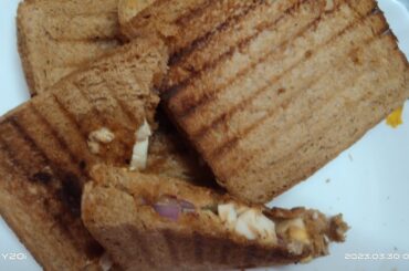 Egg Mayo Sandwich.. 5 minute a baniye felun healthy and tasty egg mayo sandwich.