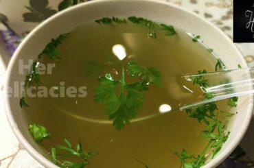 Coriander Soup | Coriander soup for weight loss | Healthy recipes | 5 minute soup recipes