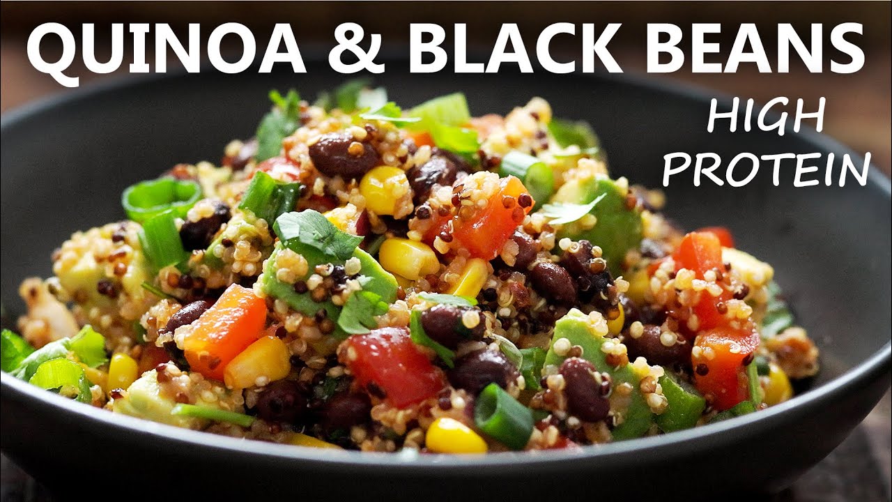 QUINOA BLACK BEAN NOURISH BOWL | HIGH PROTEIN Vegetarian and Vegan Meal Ideas QUINOA BLACK BEAN NOURISH BOWL | HIGH PROTEIN Vegetarian and Vegan Meal Ideas