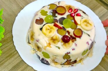 Delicious and healthy fruit cake recipe | Only milk and fruit Dessert Recipe