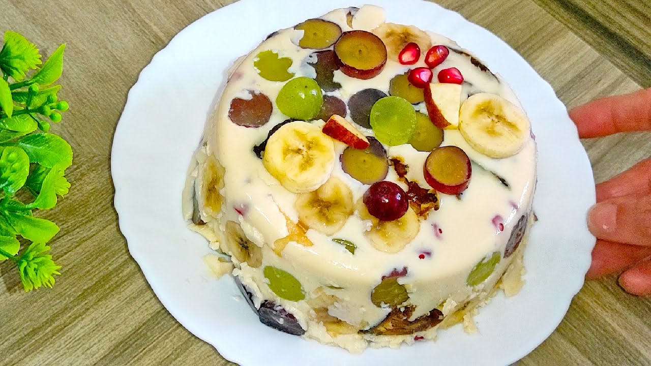 Delicious and healthy fruit cake recipe | Only milk and fruit Dessert Recipe Delicious and healthy fruit cake recipe | Only milk and fruit Dessert Recipe