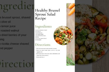 Healthy Brussel Sprout Salad Recipe #shorts#salad#foodblogger#youtubeshorts#viral#trending#healthy